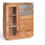 Шкаф-стеллаж Secret de Maison Росвуд/Rosewood (мод. 9800) массив палисандра/стекло, 100х40х128см, натуральный тонированный