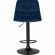 Стул барный LO_DOBRIN TAILOR BLACK LM-5017_B-M_V-MJ9-117 синий велюр