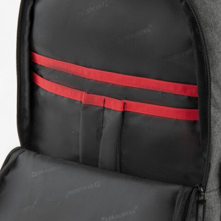 Рюкзак BRAUBERG URBAN универсальный, с отделением для ноутбука, USB-порт, "Charge", серый, 46х31х15 см, 271655