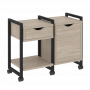 Loft Тумба на колесных опорах наборная. Вариант №3 VR.L-TN-3.K Дуб аттик/Чёрный металл 970*460*767 Loft Тумба на колесных опорах наборная. Вариант №3 VR.L-TN-3.K Дуб аттик/Чёрный металл 970*460*767