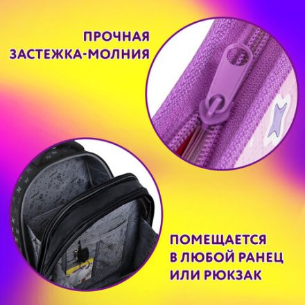 Папка для тетрадей ЮНЛАНДИЯ А4, 1 отделение, картон/пластик, конгрев, на молнии, "Sweets", 272133 Папка для тетрадей ЮНЛАНДИЯ А4, 1 отделение, картон/пластик, конгрев, на молнии, "Sweets", 272133