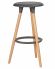 Набор 4 шт Табурет барный DOBRIN ROYCE, ножки светлый бук, цвет темно-серый (GR-04)