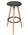 Набор 4 шт Табурет барный DOBRIN ROYCE, ножки светлый бук, цвет темно-серый (GR-04)