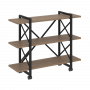 Loft Стеллаж на колесных опорах-3 полки VR.L-MST.K-3.8V Дуб аризона/Чёрный металл 1200*400*968