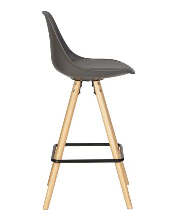 Набор 2 шт Стул полубарный DOBRIN RONNI, ножки светлый бук, тёмно-серый (GR-04)