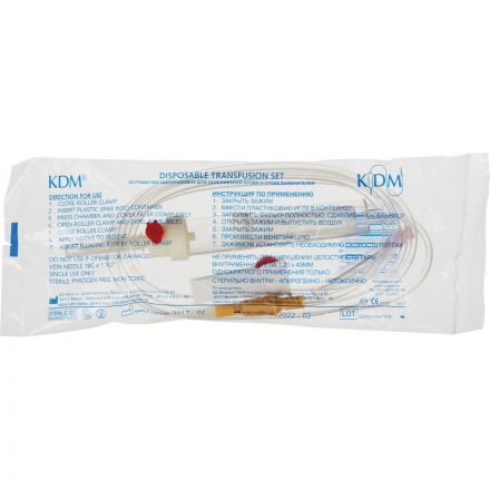 Система переливания крови одноразовая (пластик. игла) KDM, 400 шт/уп Система переливания крови одноразовая (пластик. игла) KDM, 400 шт/уп