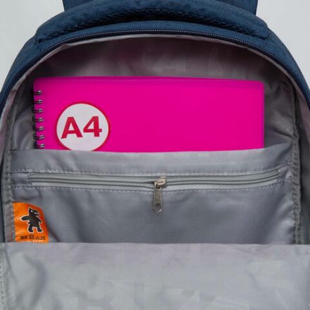 Рюкзак GRIZZLY школьный, укрепленная спинка, 2 отделения, для девочек, BLUE/ORANGE, 43х27,5х16 см, RD-341-2/3 Рюкзак GRIZZLY школьный, укрепленная спинка, 2 отделения, для девочек, BLUE/ORANGE, 43х27,5х16 см, RD-341-2/3