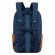Рюкзак GRIZZLY школьный, укрепленная спинка, 2 отделения, для девочек, BLUE/ORANGE, 43х27,5х16 см, RD-341-2/3