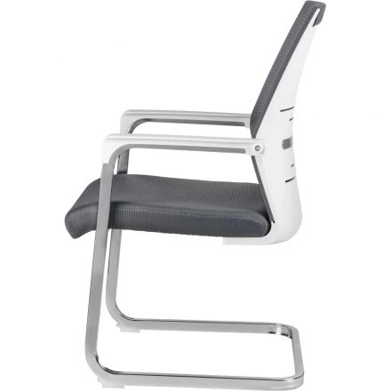 Конференц-кресло RV_Like D819 Белый пластик/серая сетка Конференц-кресло RV_Like D819 Белый пластик/серая сетка