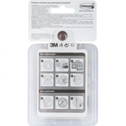 Застежки самоклеящиеся Command для картин, белые, малые, 4 пар (17202) Застежки самоклеящиеся Command для картин, белые, малые, 4 пар (17202)