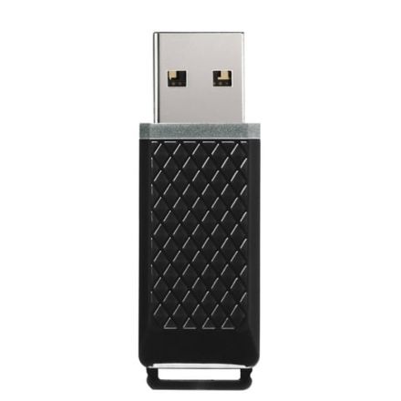 Флеш-диск 8 GB, SMARTBUY Quartz, USB 2.0, черный, SB8GBQZ-K