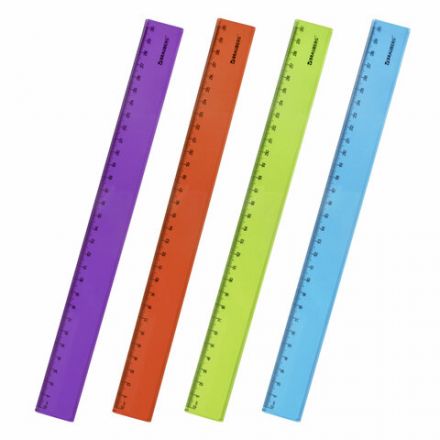 Линейка пластиковая 30 см BRAUBERG "FRUITY", тонированная, ассорти, 210767 Линейка пластиковая 30 см BRAUBERG "FRUITY", тонированная, ассорти, 210767
