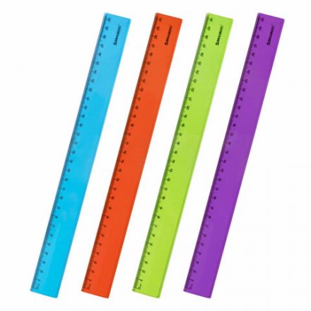 Линейка пластиковая 30 см BRAUBERG "FRUITY", тонированная, ассорти, 210767 Линейка пластиковая 30 см BRAUBERG "FRUITY", тонированная, ассорти, 210767