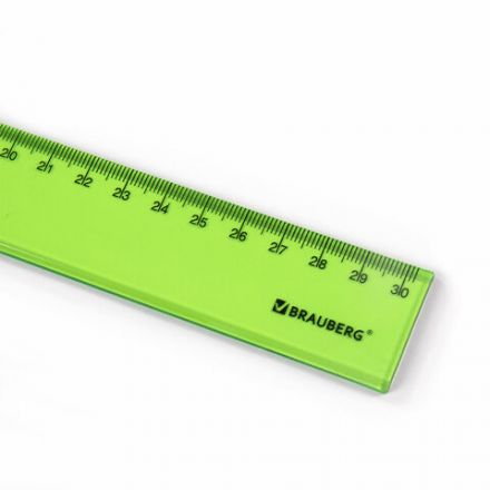 Линейка пластиковая 30 см BRAUBERG "FRUITY", тонированная, ассорти, 210767 Линейка пластиковая 30 см BRAUBERG "FRUITY", тонированная, ассорти, 210767