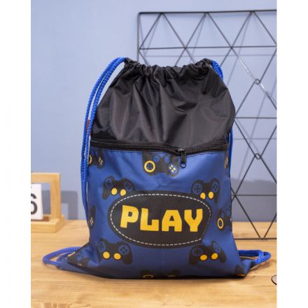 Мешок для обуви №1School Play, 330х420 мм, карман, МО-20-2 Мешок для обуви №1School Play, 330х420 мм, карман, МО-20-2