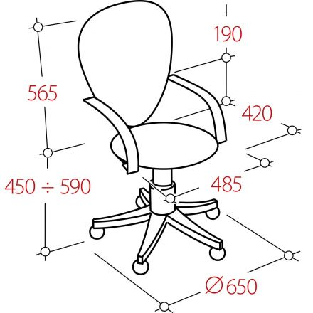 Кресло EChair-225 PTW_G к/з черный, сетка серая (TW-04)