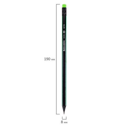 Карандаш чернографитный BRAUBERG "VIVID", 1 шт., HB, с ластиком, корпус ассорти, 181756 Карандаш чернографитный BRAUBERG "VIVID", 1 шт., HB, с ластиком, корпус ассорти, 181756