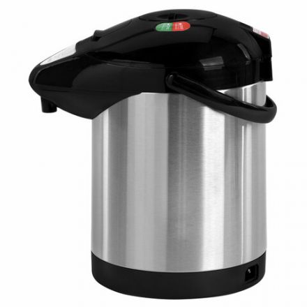 Термопот SONNEN TP-28, 3 л, 900 Вт, 1 температурный режим, ручной насос, сталь, черный/серебро, 456712 Термопот SONNEN TP-28, 3 л, 900 Вт, 1 температурный режим, ручной насос, сталь, черный/серебро, 456712