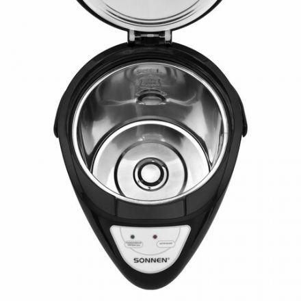 Термопот SONNEN TP-28, 3 л, 900 Вт, 1 температурный режим, ручной насос, сталь, черный/серебро, 456712 Термопот SONNEN TP-28, 3 л, 900 Вт, 1 температурный режим, ручной насос, сталь, черный/серебро, 456712