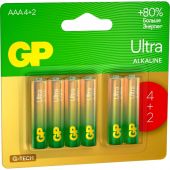 Батарейки GP Ultra пальчиковые AA LR6 (6 штук в упаковке) Батарейки GP Ultra пальчиковые AA LR6 (6 штук в упаковке)