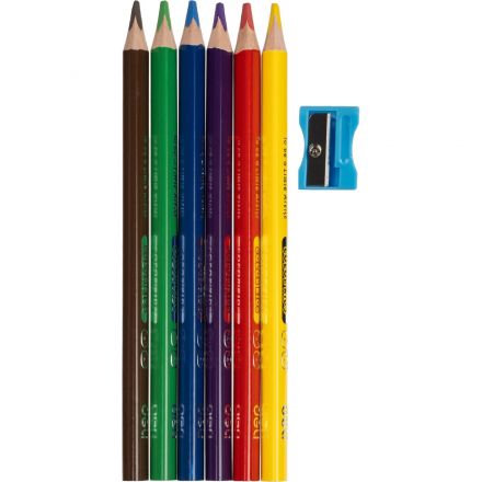 Карандаши цветные Deli EC00660 COLOR KIDS 3-гран. 6цв/наб Jumbo Карандаши цветные Deli EC00660 COLOR KIDS 3-гран. 6цв/наб Jumbo