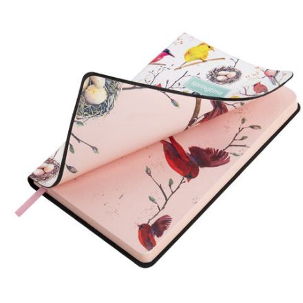 Ежедневник недатированный А5 (138х213 мм), BRAUBERG VISTA, под кожу, гибкий, 136 л., "Birds", 112021 Ежедневник недатированный А5 (138х213 мм), BRAUBERG VISTA, под кожу, гибкий, 136 л., "Birds", 112021