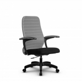 Кресло Метта SU-CM-10P светло-серое/черное Pl