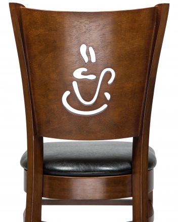 Стул обеденный DOBRIN JERRY, шоколад, чёрный