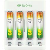 Зарядное устройство GP E411/75AAAHCCS-2CR1, 4 слота + 4 акк. 750 mAh Зарядное устройство GP E411/75AAAHCCS-2CR1, 4 слота + 4 акк. 750 mAh