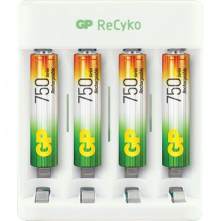 Зарядное устройство GP E411/75AAAHCCS-2CR1, 4 слота + 4 акк. 750 mAh Зарядное устройство GP E411/75AAAHCCS-2CR1, 4 слота + 4 акк. 750 mAh