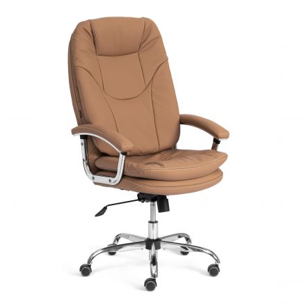 Кресло Софти Люкс/Softy Lux Экокожа LUX Classic 18-13, св.-коричневый Кресло Софти Люкс/Softy Lux Экокожа LUX Classic 18-13, св.-коричневый