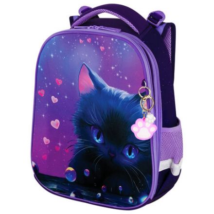 Ранец BRAUBERG PREMIUM, 2 отделения, с брелоком, "Anime cat", 38х29х16 см, 272017 Ранец BRAUBERG PREMIUM, 2 отделения, с брелоком, "Anime cat", 38х29х16 см, 272017