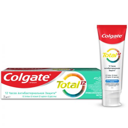 Зубная паста COLGATE TOTAL 12 Профессиональная чистка гель 75 мл CN05045A