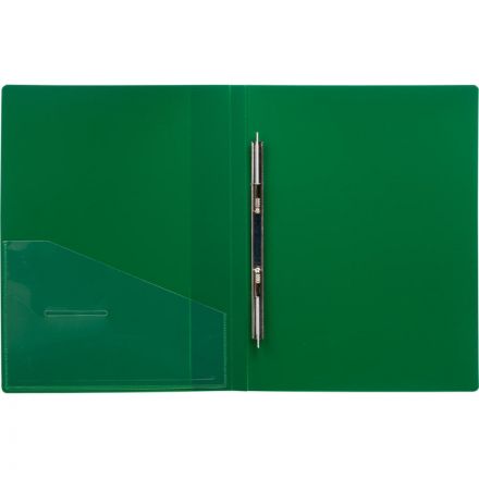 Скоросшиватель пластиковый с внутренним карманом Attache А4 зел 200л,0,7 мм