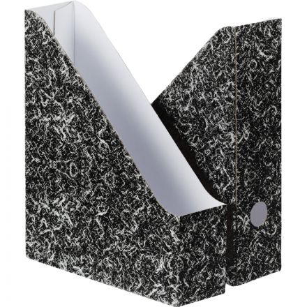 Вертикальный накопитель Attache Economy Мрамор картонный черный ширина 75 мм (2 штуки в упаковке)