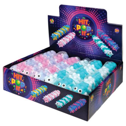 Игрушка-антистресс Жмяка POP IT "Гусеница" 26,5 см, ассорти 4 вида, шоу-бокс 12 шт., 1TOY, Т23451 Игрушка-антистресс Жмяка POP IT "Гусеница" 26,5 см, ассорти 4 вида, шоу-бокс 12 шт., 1TOY, Т23451