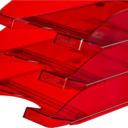 Лоток горизонтальный Attache Line прозрачный бордовый 340х255х63мм Лоток горизонтальный Attache Line прозрачный бордовый 340х255х63мм