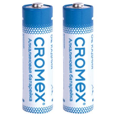 Батарейки алкалиновые "пальчиковые" КОМПЛЕКТ 4 шт., CROMEX (КРОМЕКС) Alkaline, AA (LR6, 15A), спайка, 457132