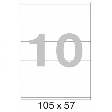 Этикетки самоклеящиеся Promega label (Комус) 105х57 мм 10 штук на листе белые (25 листов в упаковке)