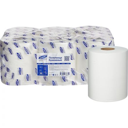 Полотенца бумажные для диспенсеров Luscan Professional 1-слойные 300 метров 6 рулонов в упаковке