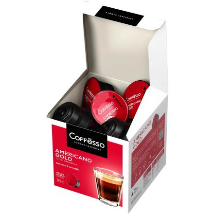 Кофе в капсулах Coffesso Americano Gold dolche gusto 16 шт/уп Кофе в капсулах Coffesso Americano Gold dolche gusto 16 шт/уп