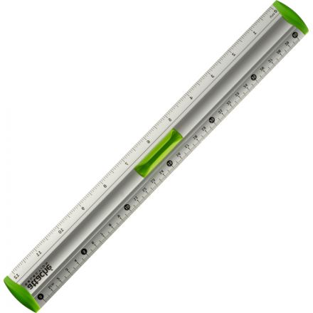 Линейка Attache Selection aluminium 30 см алюминиевая с держателем зеленая