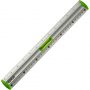 Линейка Attache Selection aluminium 30 см алюминиевая с держателем зеленая