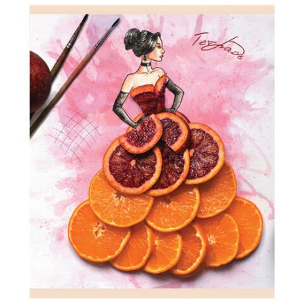 Тетрадь А5, 48 л., ПЗБМ, скоба, клетка, конгрев, выборочный TWIN лак, "Мода-природа" (5 видов), 027464