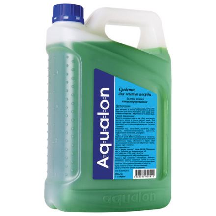 Средство для мытья посуды 5 л AQUALON "Зеленое яблоко", концентрат, 02912, 202912 Средство для мытья посуды 5 л AQUALON "Зеленое яблоко", концентрат, 02912, 202912