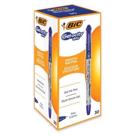 Ручка гелевая с грипом BIC "Gelocity Stic", СИНЯЯ, узел 0,5 мм, линия письма 0,29 мм, CEL1010265 Ручка гелевая с грипом BIC "Gelocity Stic", СИНЯЯ, узел 0,5 мм, линия письма 0,29 мм, CEL1010265