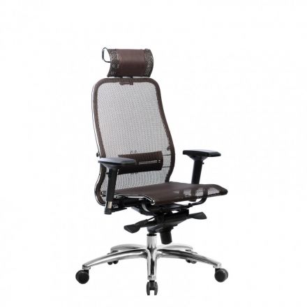 Кресло Метта Samurai S-3.04 Infinity Easy Clean коричневый, сетчатая ткань