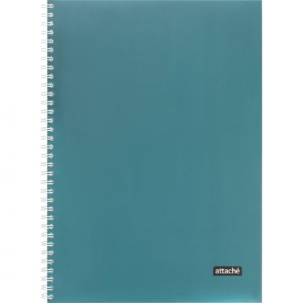 Тетрадь общая А4 96л Attache Metallic Голубой клетка, греб, картон, фольга