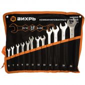 Набор ключей комбинированных 12 шт. 6 - 22, в чехле Вихрь (73/6/5/13)