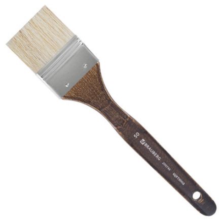 Кисть художественная профессиональная BRAUBERG ART CLASSIC, щетина, флейц, № 50, короткая ручка, 200746 Кисть художественная профессиональная BRAUBERG ART CLASSIC, щетина, флейц, № 50, короткая ручка, 200746